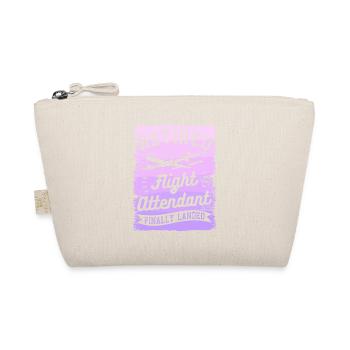 Retired Flight Attendant Finally Landed Stewardess - Organic Pouch - nature - Front