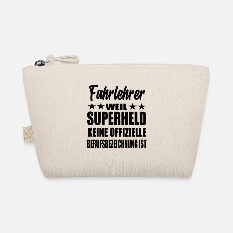 Fahrlehrer Superheld Spruch - Bio-Täschchen - Natur