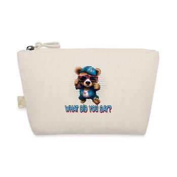 Streetstyle What Die You Say Bear Graffiti Kunst - Bio-Täschchen - Natur - Vorne