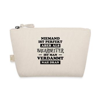 Bauarbeiter Lustiger Spruch Baustelle Job Geschenk - Bio-Täschchen - Natur - Vorne