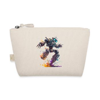 Fantasy robot in a funky art style - Organic Pouch - nature - Front