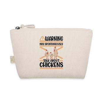 Warning Chickens Farmer Chicken - Organic Pouch - nature - Front