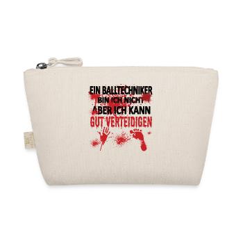 Fußballzubehör Geschenkidee Fußballfan - Bio-Täschchen - Natur - Vorne