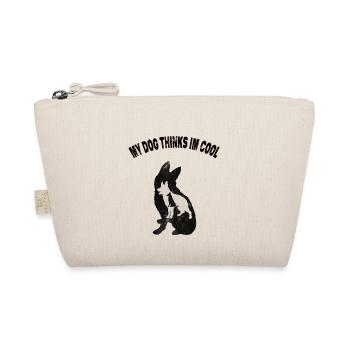 My dog thinks I'm cool Funny Pet T-shirt - Organic Pouch - nature - Front