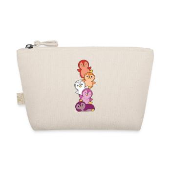 Lesbian Flag Pride LGBTQ Cute Penguin - Organic Pouch - nature - Front