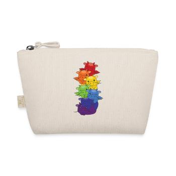 Rainbow dragon cute colorful dragon for kids - Organic Pouch - nature - Front
