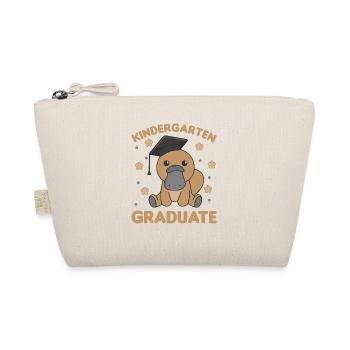 Kids Kindergarten graduate Platypus Graduation - Organic Pouch - nature - Front