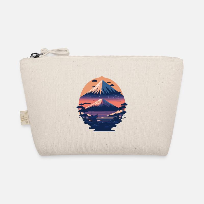 Serene Mount Fuji Sunset Peaceful River Scenery Bio-Täschchen