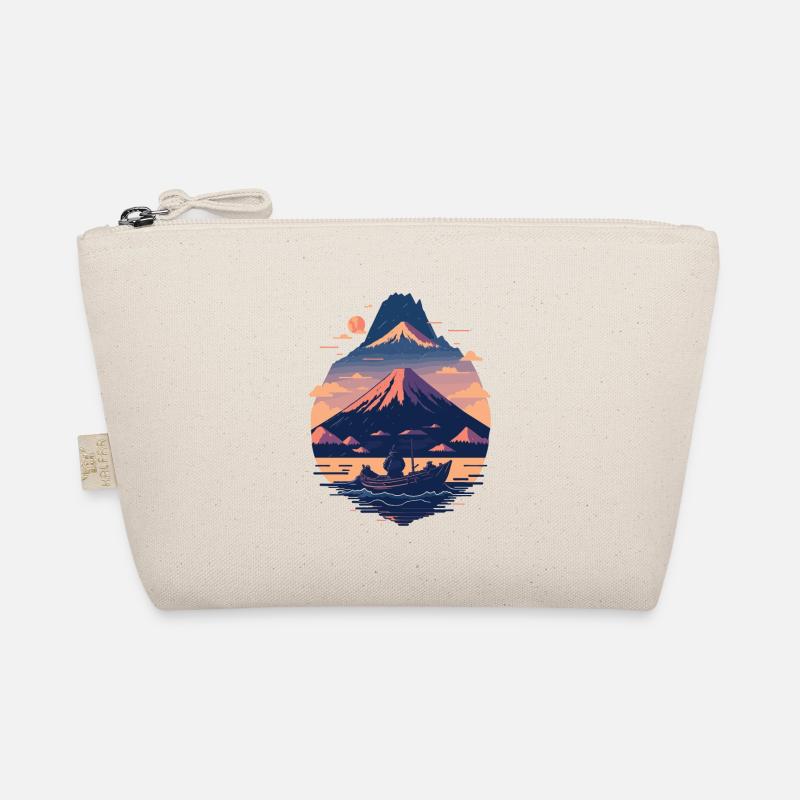 Serene Mount Fuji Sunset Peaceful River Scenery Bio-Täschchen