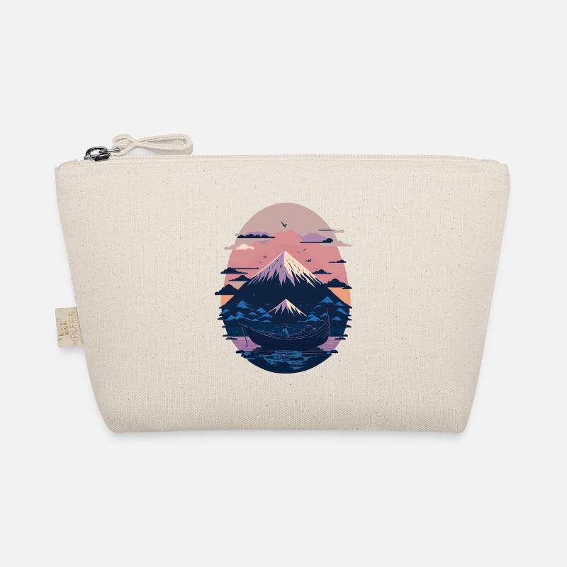 Serene Mount Fuji Sunset Peaceful River Scenery Bio-Täschchen