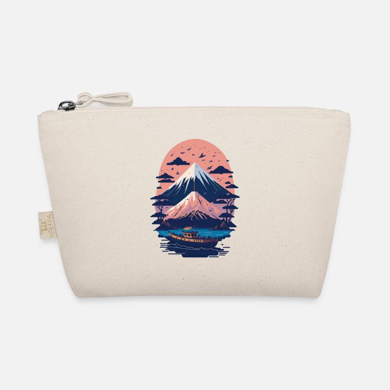 Serene Mount Fuji Sunset Peaceful River Scenery Bio-Täschchen
