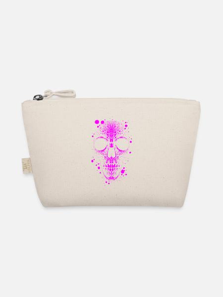 Totenkopf Skull - Bio-Täschchen - Natur