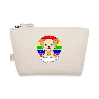 Labrador colorful rainbow for kids cute dog - Organic Pouch - nature - Front