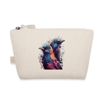High Gloss Design Bird Birds Bird Colorful Couple - Organic Pouch - nature - Front