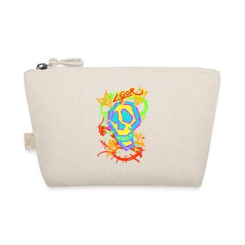 L.Gor Totenkopf Totenschädel Modern - Bio-Täschchen - Natur - Vorne