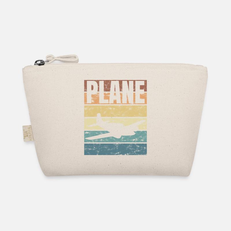 Pilot Plane Pilot Airplane Sky Flying Organic Pouch