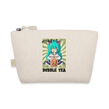 Boba Tea Anime Neko Girl Bubble Tea - Organic Pouch - nature - Front