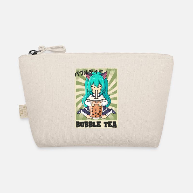 Boba Tea Anime Neko Mädchen Bubble Tea Bio-Täschchen