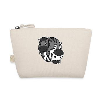 Zebra Yin Yang Symbol - Organic Pouch - nature - Front