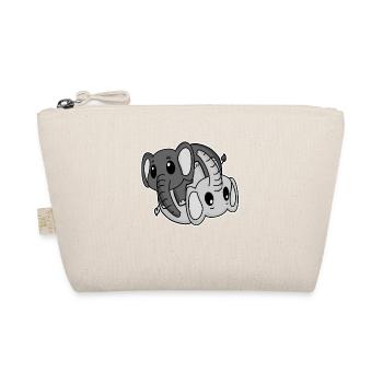 Elephant Yin Yang Symbol - Organic Pouch - nature - Front