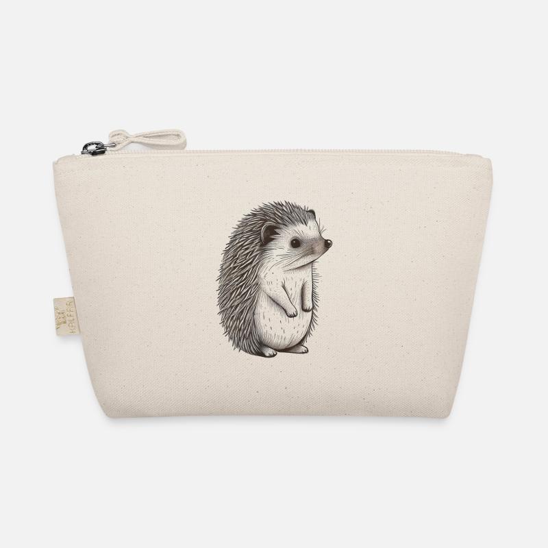 Cute vintage hedgehog Organic Pouch