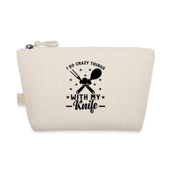 I Do Crazy Things With My Knife Chef Tools Chef Fo - Bio-Täschchen - Natur - Vorne