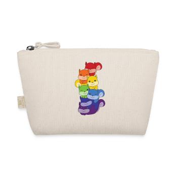 Regenbogen Eichhörnchen süße bunte Eichhörnchen - Bio-Täschchen - Natur - Vorne