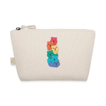 Rainbow Flag Pride LGBTQ Cute Quokka Stack - Organic Pouch - nature - Front