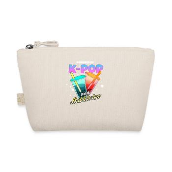 K Pop Und Bubble Tee - Bio-Täschchen - Natur - Vorne