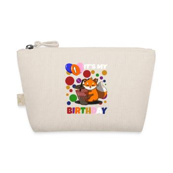 1st Birthday Fox - Organic Pouch - nature - Front