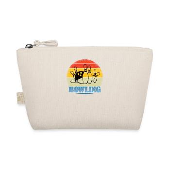 Bowling accessories with bowling motif - Organic Pouch - nature - Front