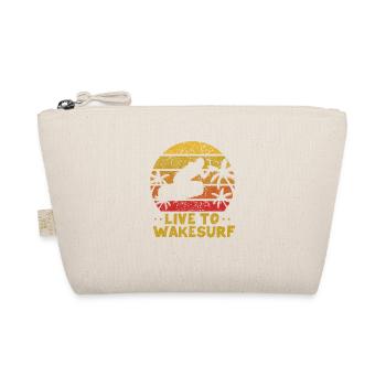 Live To Wakesurf Funny Wake Surf Jump Water Wake - Organic Pouch - nature - Front