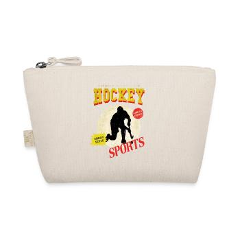 Hockey Feldhockey Spieler Sport Fan Vintage Retro - Bio-Täschchen - Natur - Vorne