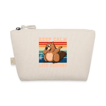 Keep Calm Love Beavers - Organic Pouch - nature - Front