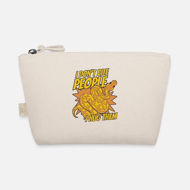 I Don't Bite People I Hug Them Python Banana Ball Organic Pouch