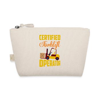 Certified Forklift Operator Lifting Warehouse - Organic Pouch - nature - Front
