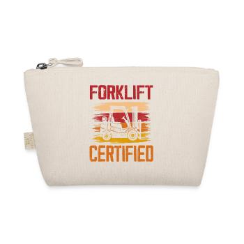 Forklift Certified Operator Forklifter Driver - Organic Pouch - nature - Front