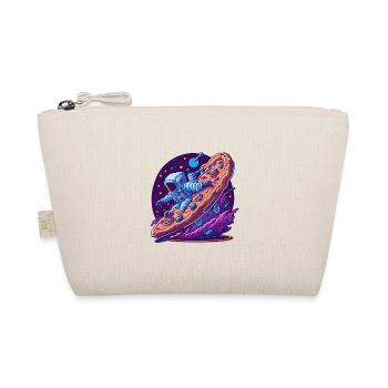 Astronaut Riding a Pizza Through Space - Organic Pouch - nature - Front
