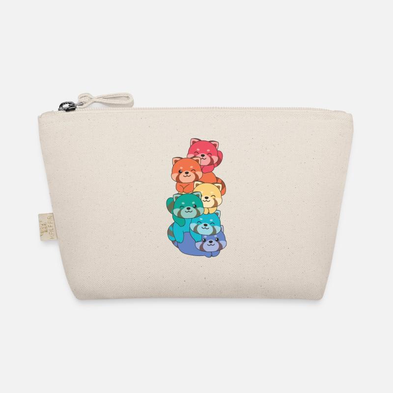 Regenbogen Flag Pride LGBTQ süßer Roter Panda Bio-Täschchen