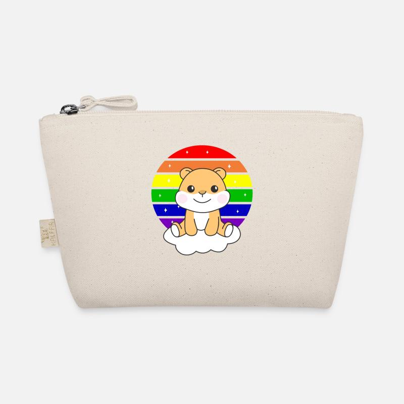 Hamster colorful rainbow for kids cute hamster Organic Pouch