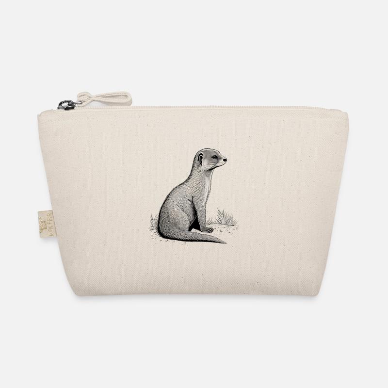 Mongoose Drawing Organic Pouch