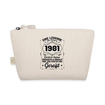 Jahrgang 1981 Original Geburtstag 1981 Retro - Bio-Täschchen - Natur - Vorne