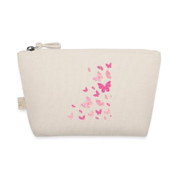 Rosarote Pinke Bunte Schmetterlinge Schmetterling - Bio-Täschchen - Natur - Vorne
