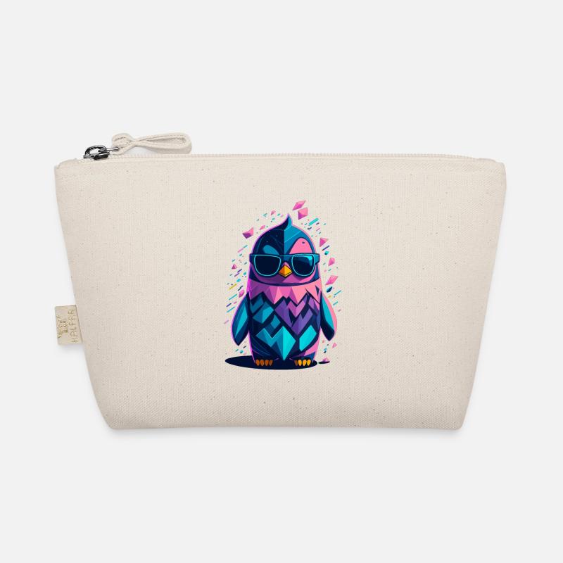 Niedlicher cooler Pinguin - Bio-Täschchen - Natur