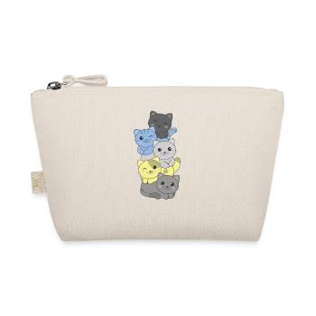 Periboy Flag Pride LGBTQ Cute Cat Stack - Organic Pouch - nature - Front
