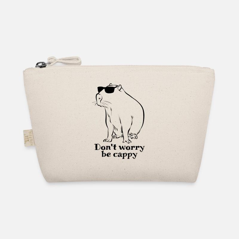 Don't worry be cappy - Capybara sketch Bio-Täschchen