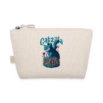 Catzilla Unleashed Funny Cartoon-Style Feline - Bio-Täschchen - Natur - Vorne