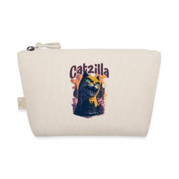 Catzilla Unleashed Funny Cartoon-Style Feline - Bio-Täschchen - Natur - Vorne
