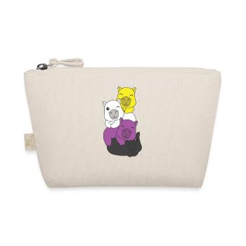Nonbinary Flag Pride LGBTQ Cute Capybara Stack - Organic Pouch - nature - Front