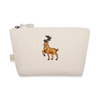 Drawing of a reindeer - Organic Pouch - nature - Front